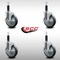 Service Caster 5'' SS Thermoplastic Rubber Swivel 1'' Expanding Stem Caster Set with Brake, 4PK SCC-SSEX20S514-TPRB-TLB-1-4 - alternate 3